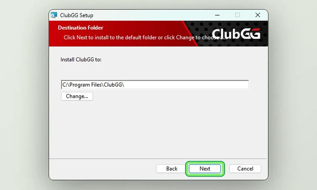 ClubGG: Keep the default folder