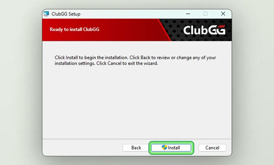 ClubGG: Click Install