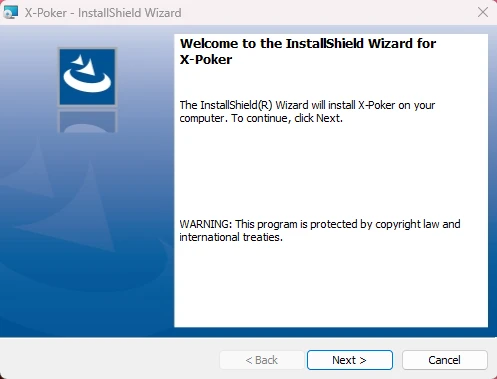 X-Poker: Click Next in the InstallShield wizard