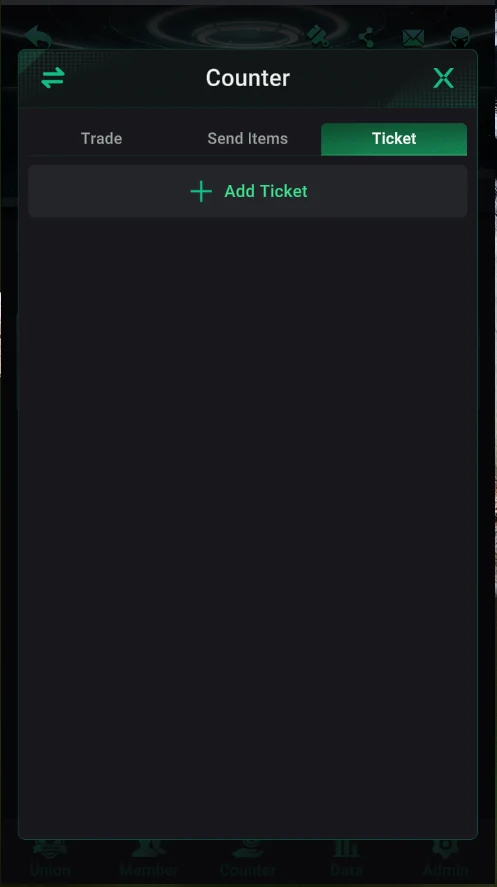 PPPoker: Counter → Ticket: Add Ticket.