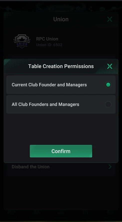 PPPoker: Table Creation Permissions.