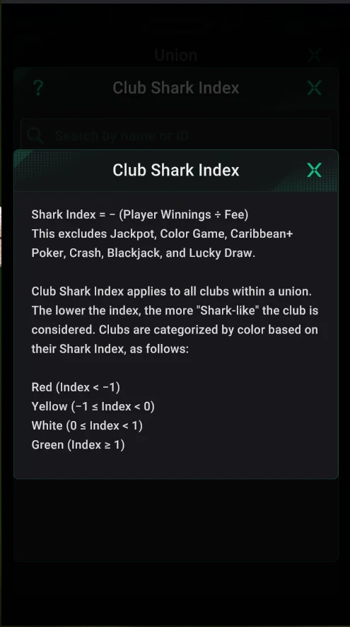 PPPoker: The hint: formula and colours.