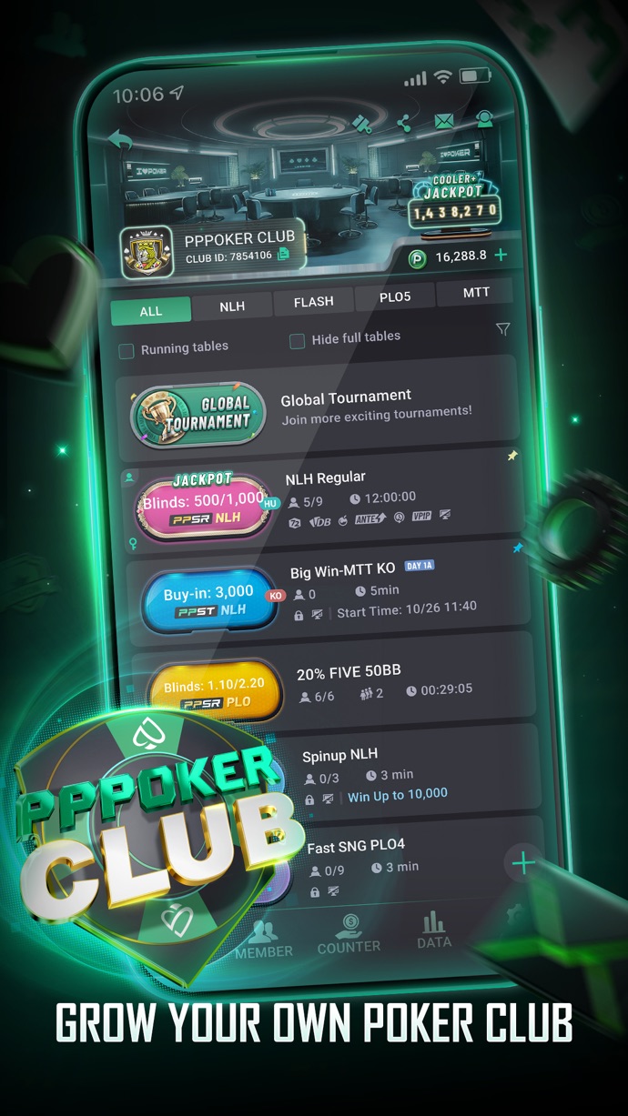 PPPoker — Find a club and request to join